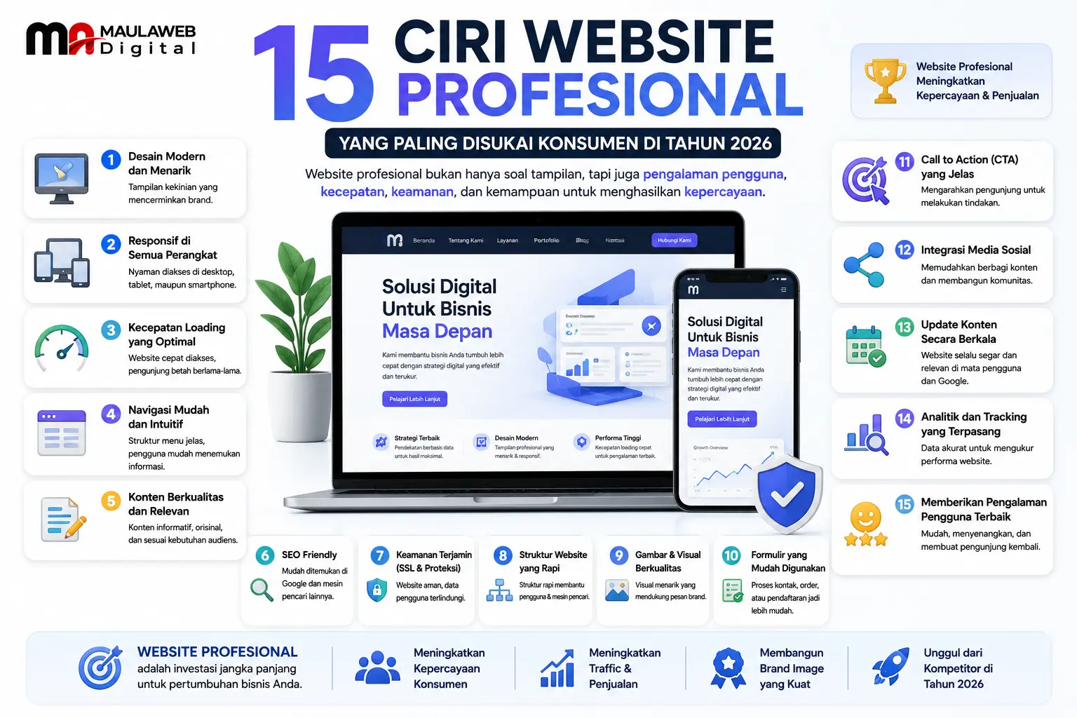 15 Ciri Website Profesional yang Paling Disukai Konsumen di Tahun 2026