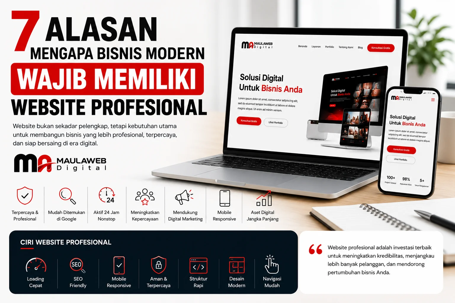 7 Alasan Mengapa Bisnis Modern Wajib Memiliki Website Profesional