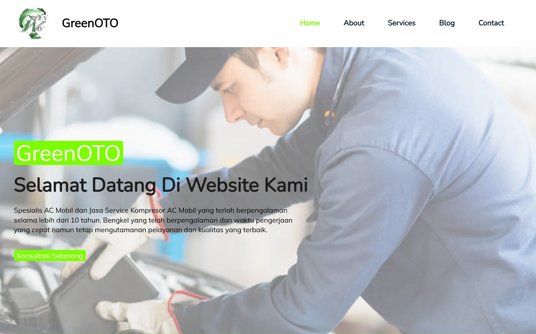 GreenOTO - Portfolio Maula Web Digital