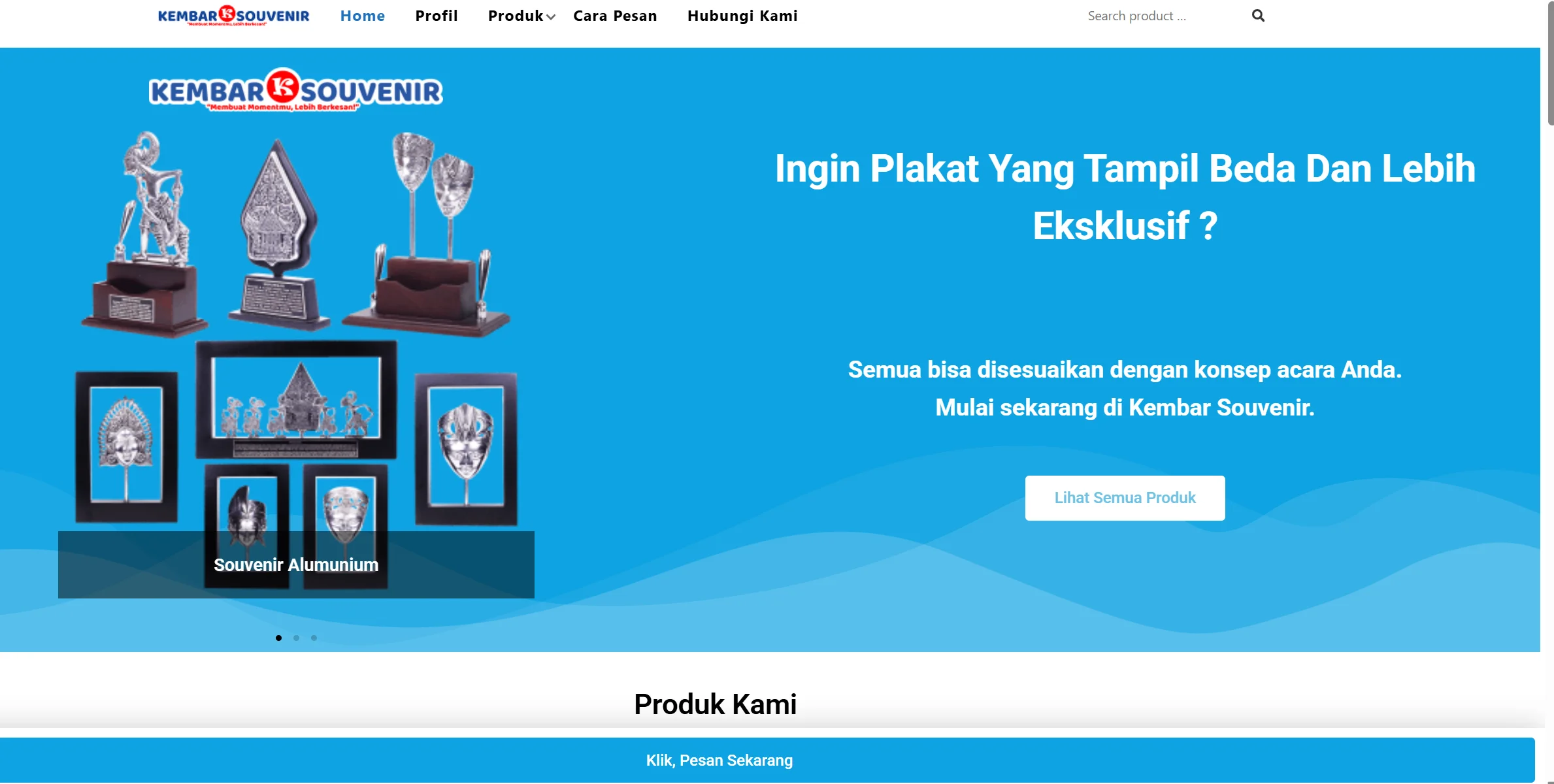 Kembar Souvenir - Portfolio Maula Web Digital