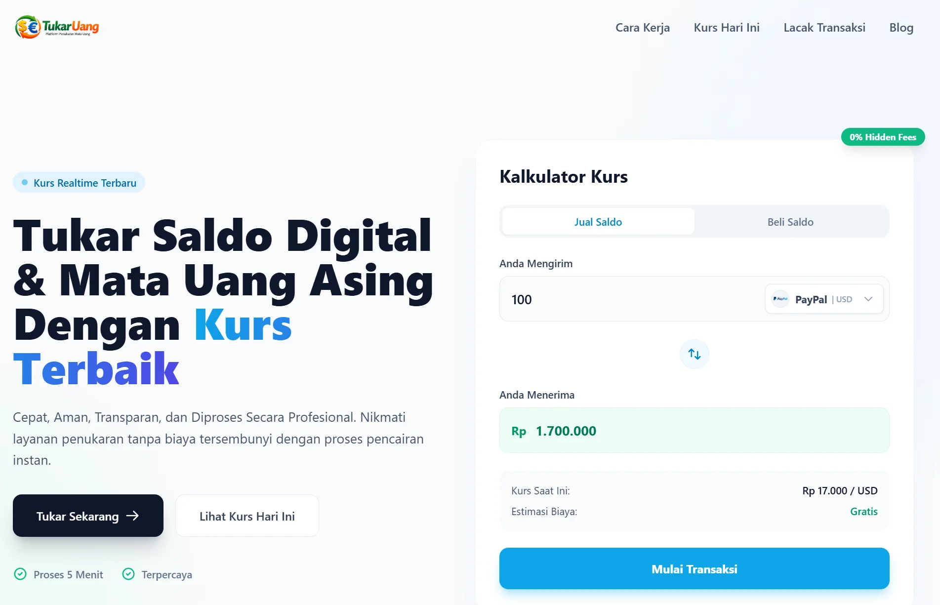 Source Code Website Money Echanger (Penukaran Uang) Siap Pakai