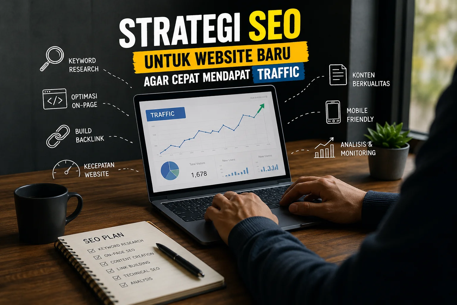 Strategi SEO untuk Website Baru Agar Cepat Mendapat Traffic (Tanpa Boncos)